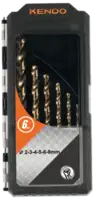 KENDO HSS-Co Spiralbohrer-Set DIN 338, 6-teilig, Ø 2...8 mm - toolster.ch