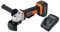 KENDO Meuleuse d'angle sans fil 96012, 18 V Li-Ion set avec 1x batterie 4 Ah + chargeur - toolster.ch