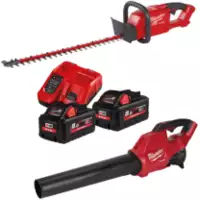 MILWAUKEE Taille-haie, souffl. feuilles, jeu bat. 2 x 18 V, 1 x 12 V chargeur inclus - toolster.ch