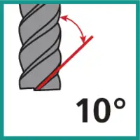 Fräser mit Drallwinkel 10°