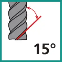 Fräser mit Drallwinkel 15°