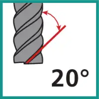 Fräser mit Drallwinkel 20°