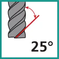 Fräser mit Drallwinkel 25°