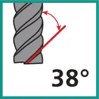 Fräser mit Drallwinkel 38°