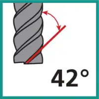Fräser mit Drallwinkel 42°