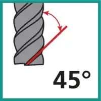 Fräser mit Drallwinkel 45°