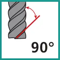 Fräser mit Drallwinkel 90°