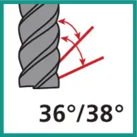 Fräser mit ungleichem Drallwinkel 36/38°