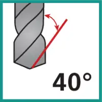 Perceuse à angle d'hélice de 40°