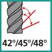 Fräser mit ungleichem Drallwinkel 42/45/48°