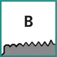 Gewindeanschnitts- Form B