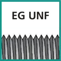 gemäss Gewindenorm EG UNF (Amerikanisches Feingewinde Drahteinsatzgewinde)