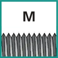 gemäss Gewindenorm M (Metrisches Regelgewinde)
