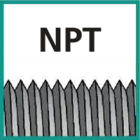 gemäss Gewindenorm NPT (Amerikanisches kegeliges Rohrgewinde)