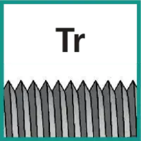 selon la norme de filetage TR (filetage trapézoïdal)