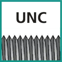 gemäss Gewindenorm UNC (Amerikanisches Regelgewinde)
