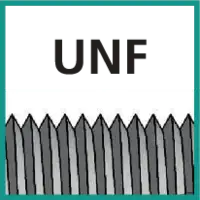 gemäss Gewindenorm UNF (Amerikanisches Feingewinde)