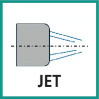 avec lubrification JET (effet jet)
