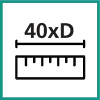 Längenverhältnis 40xD