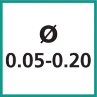 Nenngrösse Ø 0.05 - 0.2 mm