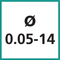 Nenngrösse Ø 0.05 - 14 mm