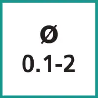 Nenngrösse Ø 0.1 - 2 mm