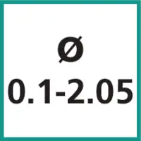 Taille nominale Ø 0.1 - 2.05 mm
