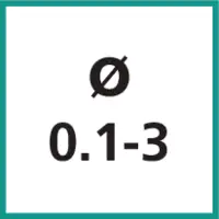 Taille nominale Ø 0.1 - 3 mm