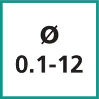 Nenngrösse Ø 0.1 - 12 mm