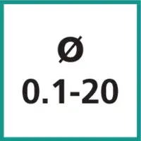 Nenngrösse Ø 0.1 - 20 mm