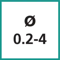 Nenngrösse Ø 0.2 - 4 mm