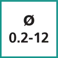 Nenngrösse Ø 0.2 - 12 mm