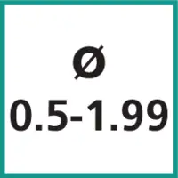 Taille nominale Ø 0.5 - 1.99 mm