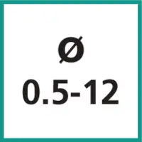 Nenngrösse Ø 0.5 - 12 mm