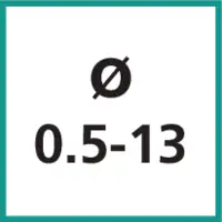 Taille nominale Ø 0.5 - 13 mm