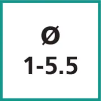 Nenngrösse Ø 1 - 5.5 mm