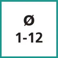 Nenngrösse Ø 1 - 12 mm