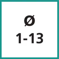 Nenngrösse Ø 1 - 13 mm
