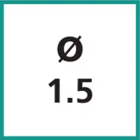 Nenngrösse Ø 1.5 mm