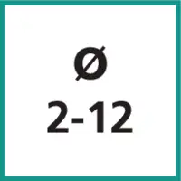 Nenngrösse Ø 2 - 12 mm