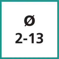 Taille nominale Ø 2 - 13 mm