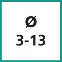 Nenngrösse Ø 3 - 13 mm