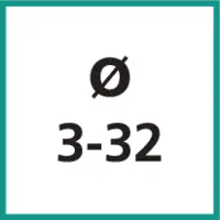 Nenngrösse Ø 3 - 32 mm