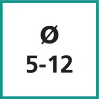 Taille nominale Ø 5 - 12 mm