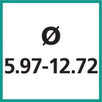 Nenngrösse Ø 5.97 - 12.72 mm