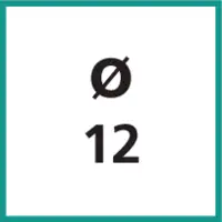 Taille nominale Ø 12 mm
