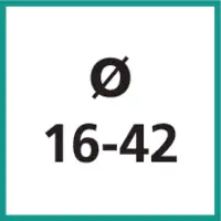 Taille nominale Ø 16 - 42 mm