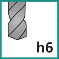 Tolérance de coupe du foret h6 (selon le système d'ajustement ISO 286)