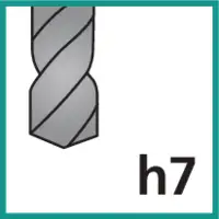 Tolérance de coupe du foret h7 (selon le système d'ajustement ISO 286)