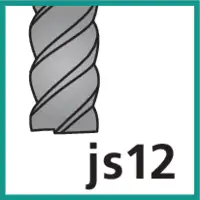 Fräser Schneidentoleranz js12 (gemäss ISO 286 Passungsystem)